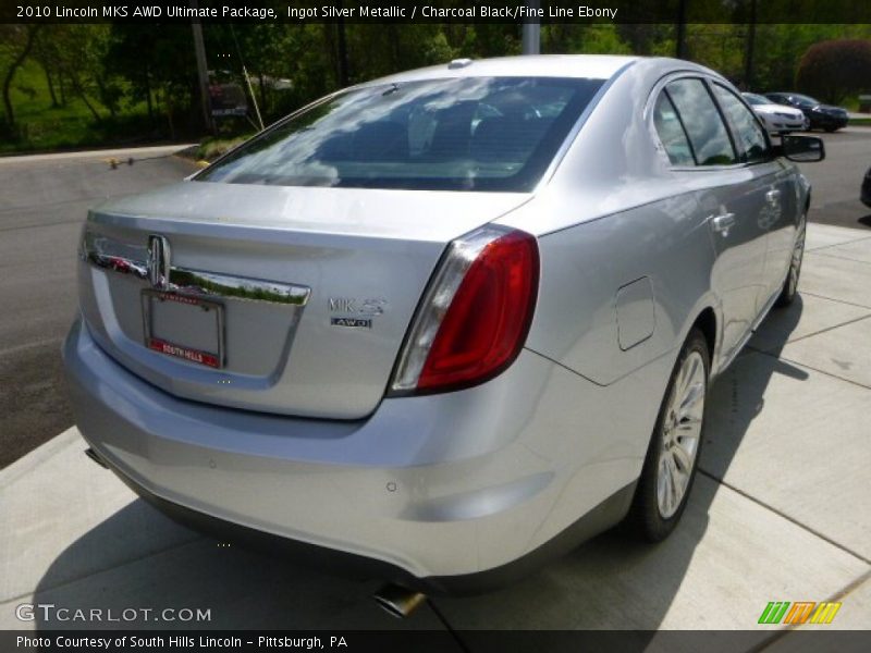 Ingot Silver Metallic / Charcoal Black/Fine Line Ebony 2010 Lincoln MKS AWD Ultimate Package