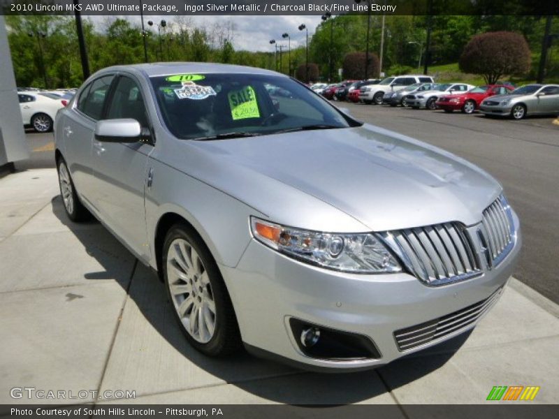 Ingot Silver Metallic / Charcoal Black/Fine Line Ebony 2010 Lincoln MKS AWD Ultimate Package