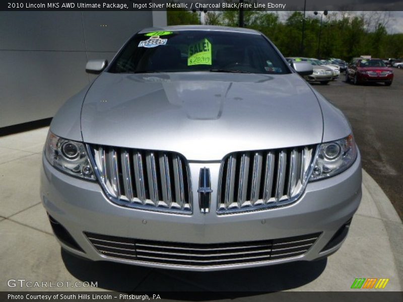 Ingot Silver Metallic / Charcoal Black/Fine Line Ebony 2010 Lincoln MKS AWD Ultimate Package