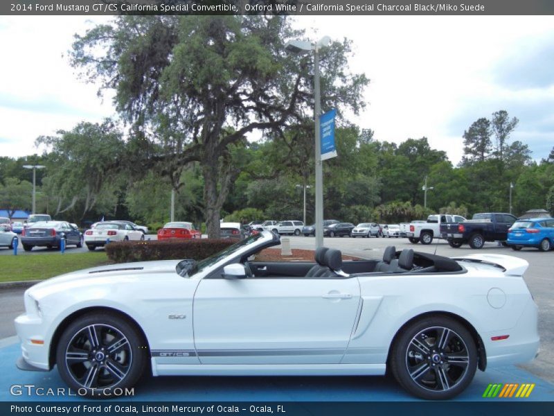 Oxford White / California Special Charcoal Black/Miko Suede 2014 Ford Mustang GT/CS California Special Convertible