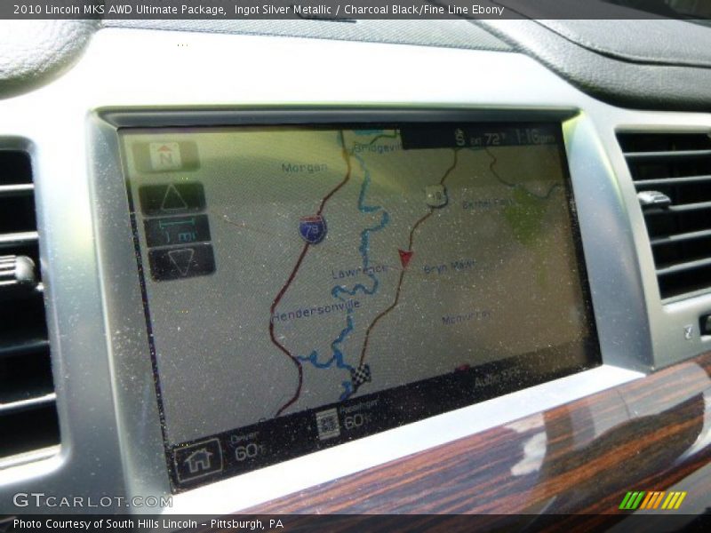 Ingot Silver Metallic / Charcoal Black/Fine Line Ebony 2010 Lincoln MKS AWD Ultimate Package