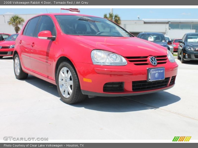 Tornado Red / Art Grey 2008 Volkswagen Rabbit 4 Door