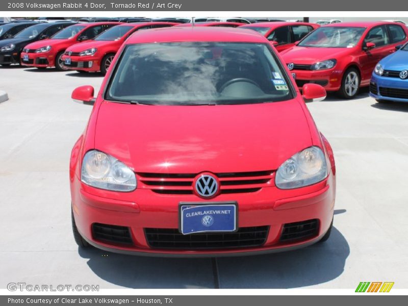 Tornado Red / Art Grey 2008 Volkswagen Rabbit 4 Door