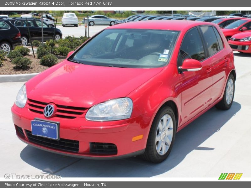 Tornado Red / Art Grey 2008 Volkswagen Rabbit 4 Door