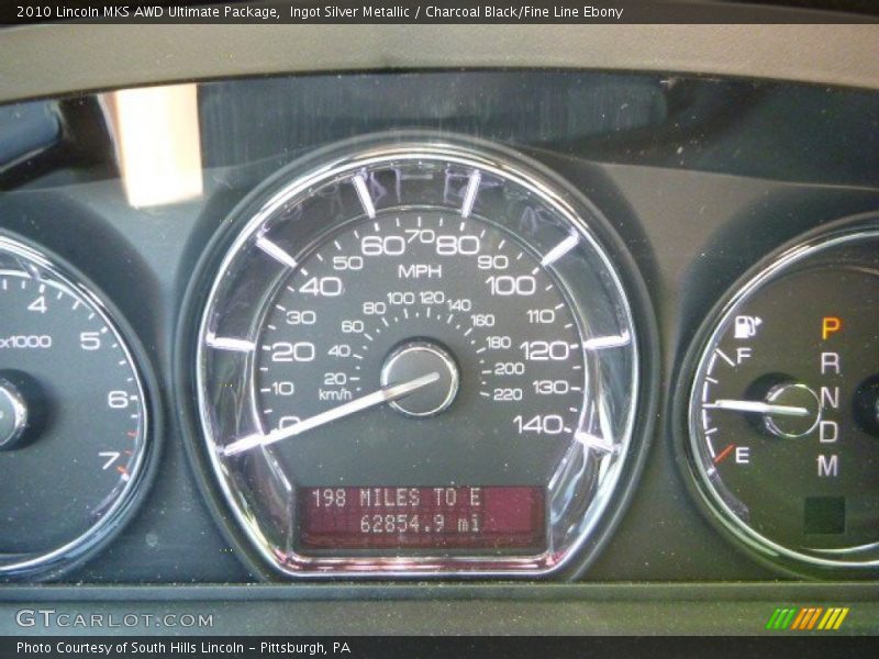 Ingot Silver Metallic / Charcoal Black/Fine Line Ebony 2010 Lincoln MKS AWD Ultimate Package