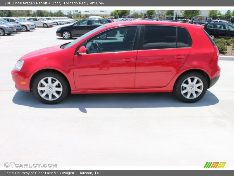 Tornado Red / Art Grey 2008 Volkswagen Rabbit 4 Door