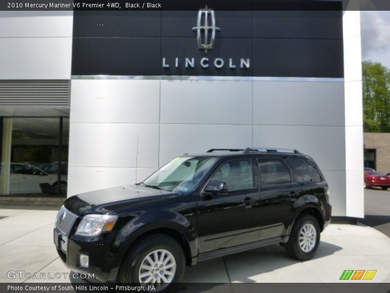 Black / Black 2010 Mercury Mariner V6 Premier 4WD