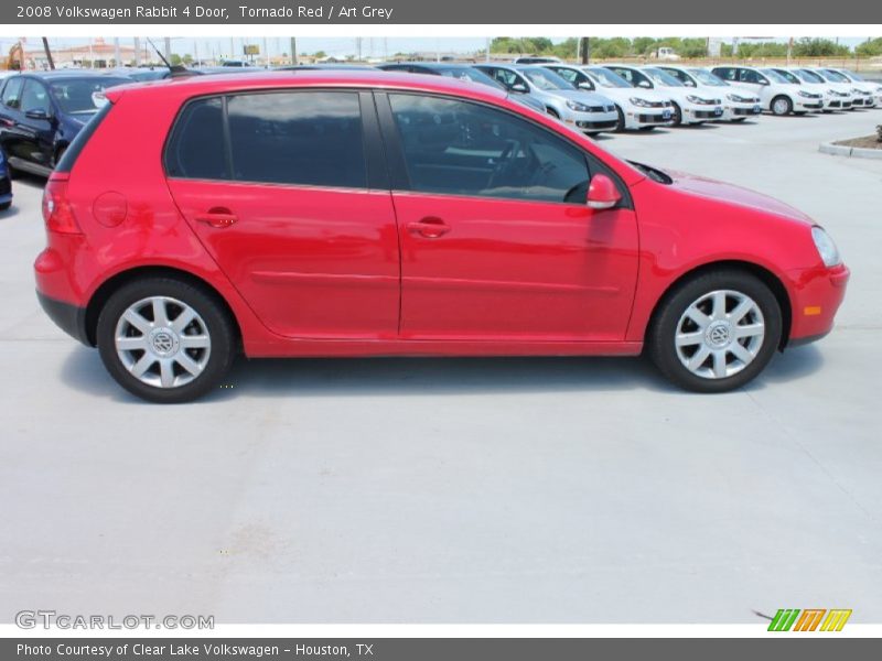 Tornado Red / Art Grey 2008 Volkswagen Rabbit 4 Door