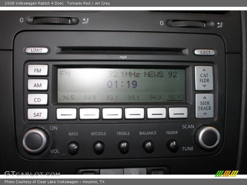 Tornado Red / Art Grey 2008 Volkswagen Rabbit 4 Door