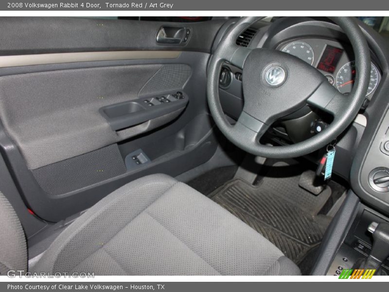 Tornado Red / Art Grey 2008 Volkswagen Rabbit 4 Door