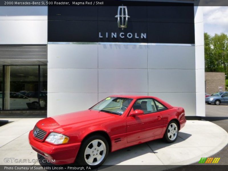 Magma Red / Shell 2000 Mercedes-Benz SL 500 Roadster