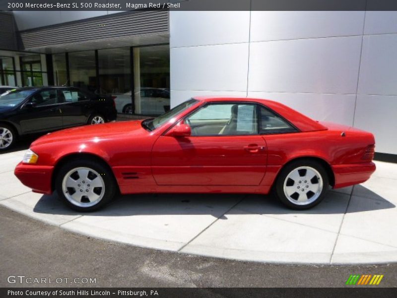 Magma Red / Shell 2000 Mercedes-Benz SL 500 Roadster