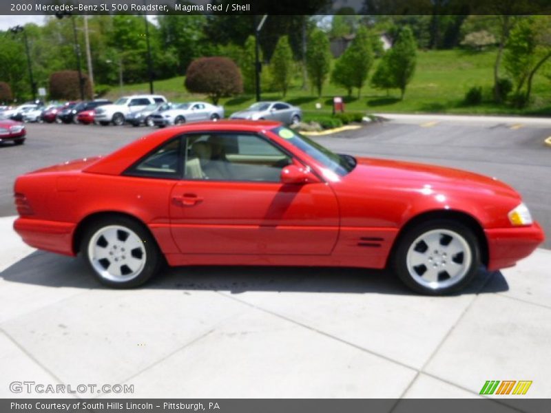 Magma Red / Shell 2000 Mercedes-Benz SL 500 Roadster