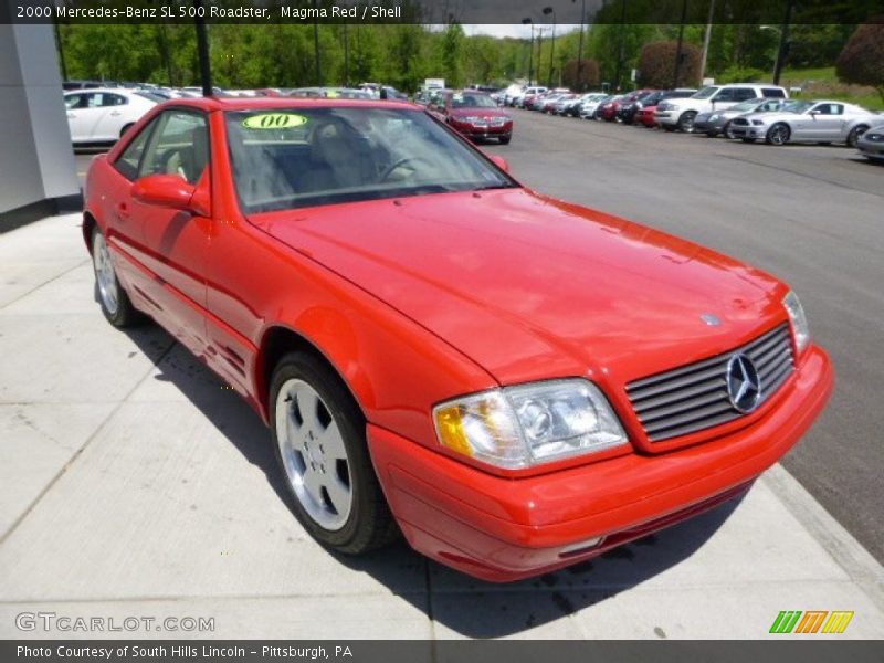 Magma Red / Shell 2000 Mercedes-Benz SL 500 Roadster