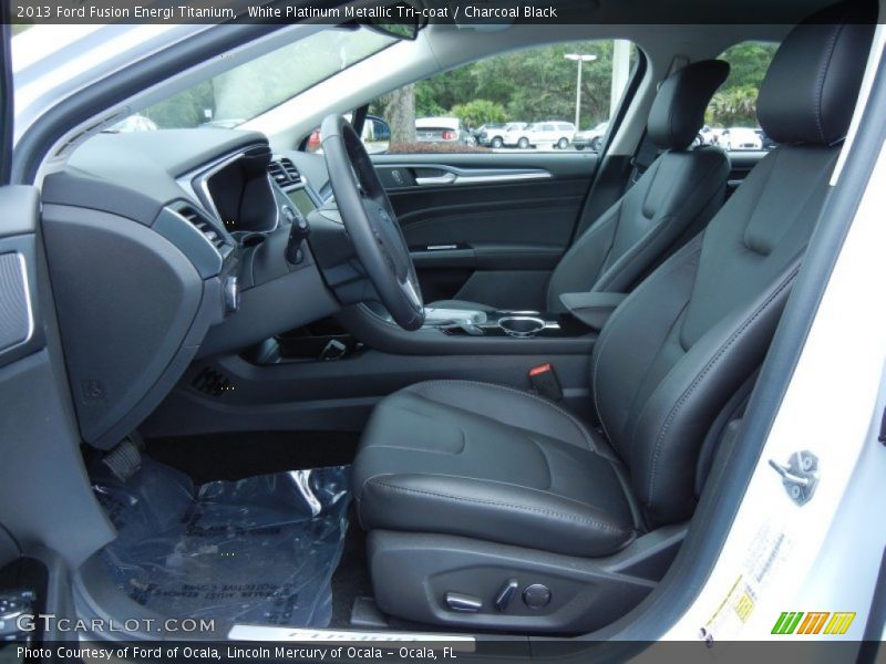  2013 Fusion Energi Titanium Charcoal Black Interior