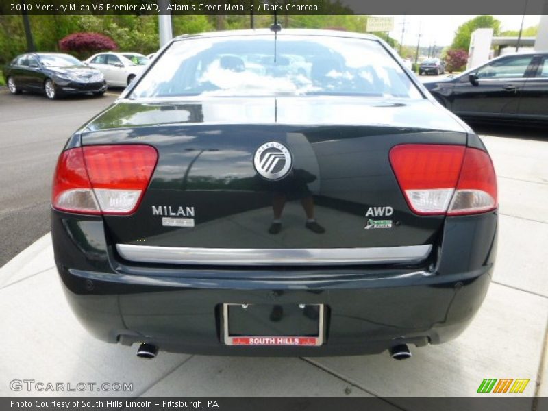 Atlantis Green Metallic / Dark Charcoal 2010 Mercury Milan V6 Premier AWD