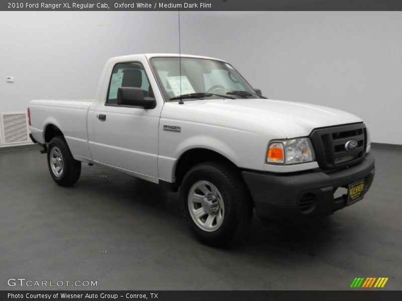 Oxford White / Medium Dark Flint 2010 Ford Ranger XL Regular Cab