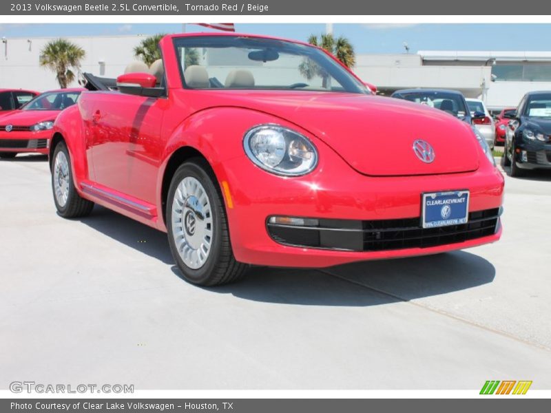 Tornado Red / Beige 2013 Volkswagen Beetle 2.5L Convertible