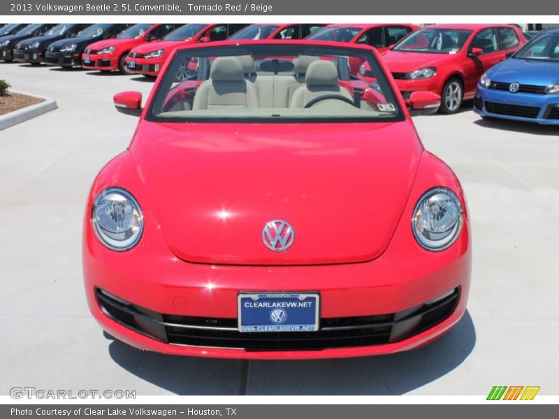 Tornado Red / Beige 2013 Volkswagen Beetle 2.5L Convertible