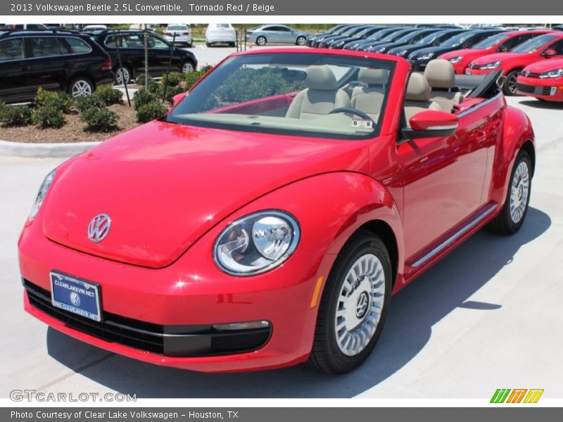 Tornado Red / Beige 2013 Volkswagen Beetle 2.5L Convertible