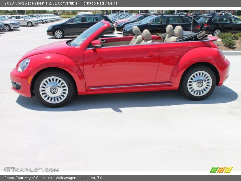 Tornado Red / Beige 2013 Volkswagen Beetle 2.5L Convertible