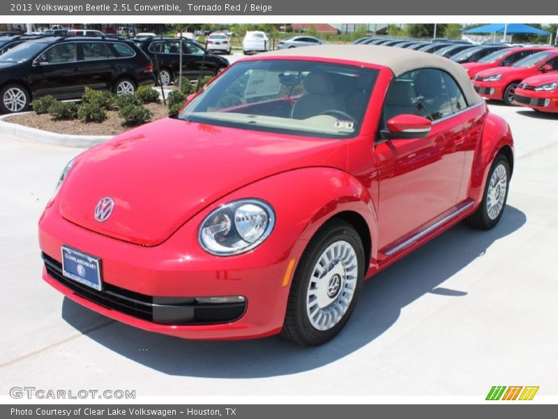 Tornado Red / Beige 2013 Volkswagen Beetle 2.5L Convertible