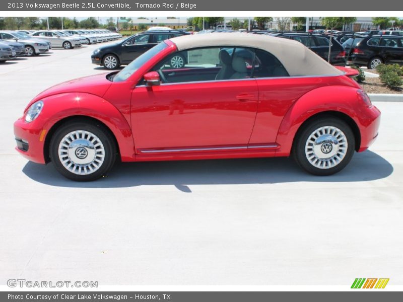 Tornado Red / Beige 2013 Volkswagen Beetle 2.5L Convertible