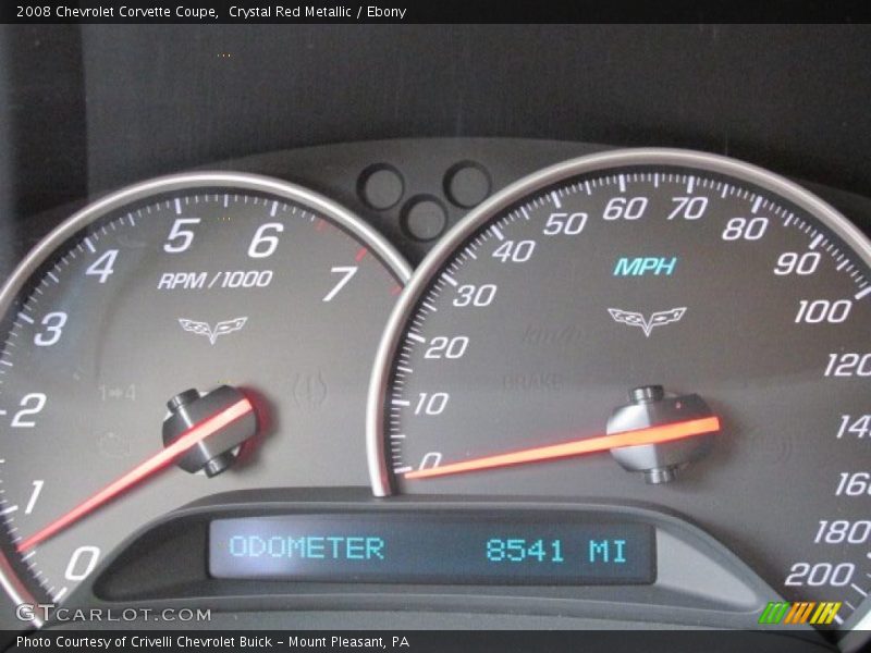 Crystal Red Metallic / Ebony 2008 Chevrolet Corvette Coupe