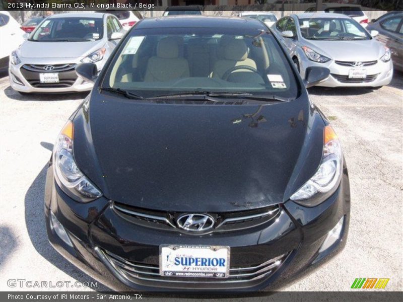Midnight Black / Beige 2013 Hyundai Elantra GLS