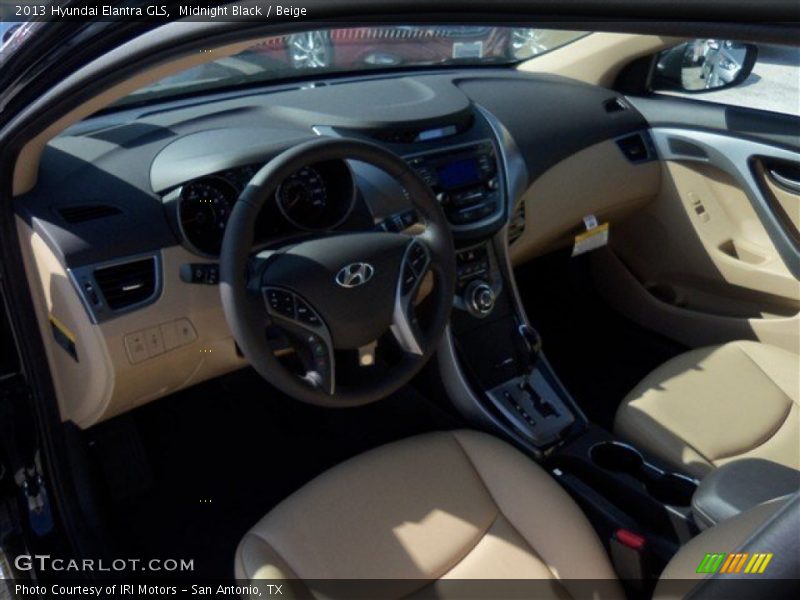 Midnight Black / Beige 2013 Hyundai Elantra GLS