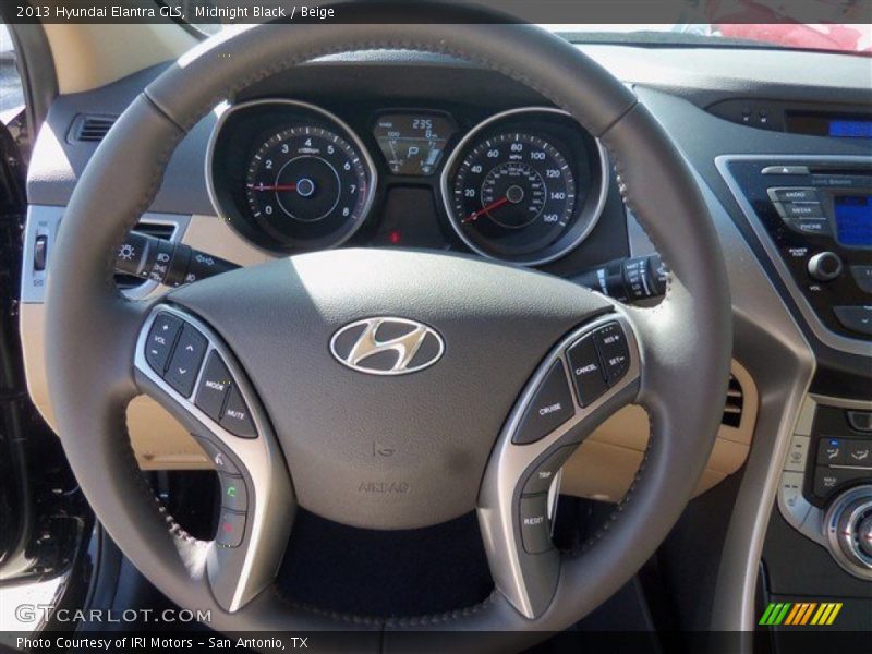 Midnight Black / Beige 2013 Hyundai Elantra GLS