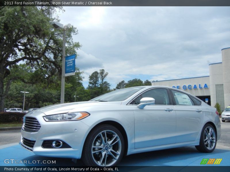 Ingot Silver Metallic / Charcoal Black 2013 Ford Fusion Titanium