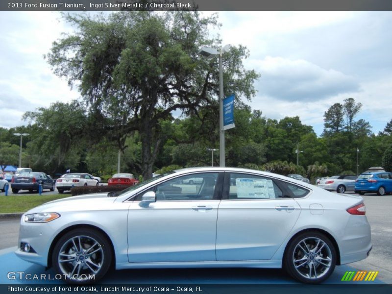 Ingot Silver Metallic / Charcoal Black 2013 Ford Fusion Titanium