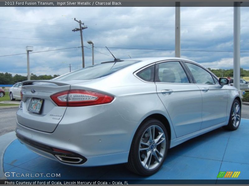 Ingot Silver Metallic / Charcoal Black 2013 Ford Fusion Titanium
