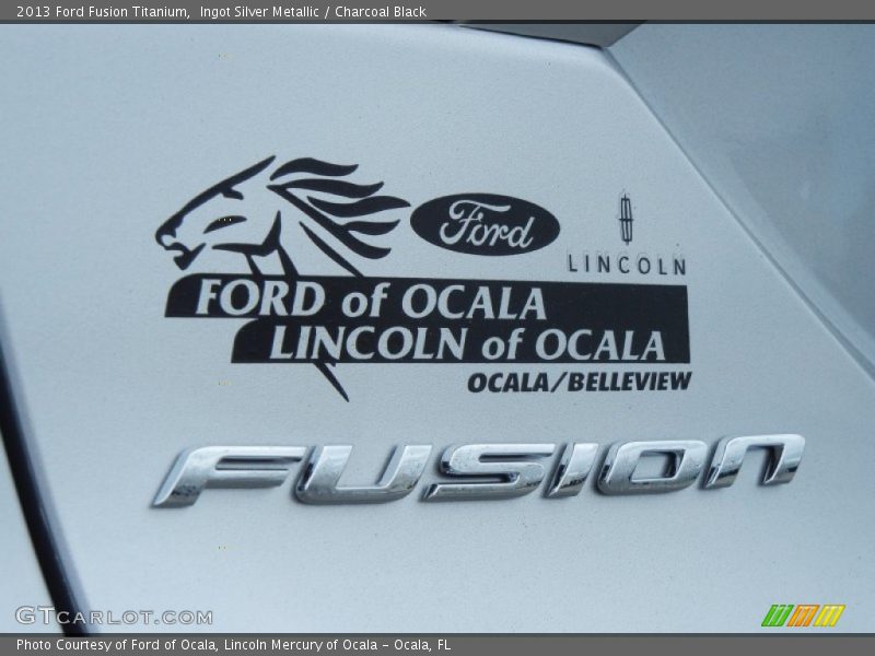 Ingot Silver Metallic / Charcoal Black 2013 Ford Fusion Titanium