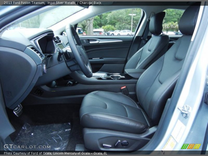 Ingot Silver Metallic / Charcoal Black 2013 Ford Fusion Titanium