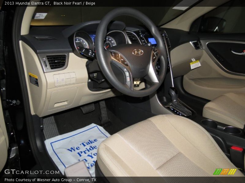 Black Noir Pearl / Beige 2013 Hyundai Elantra GT