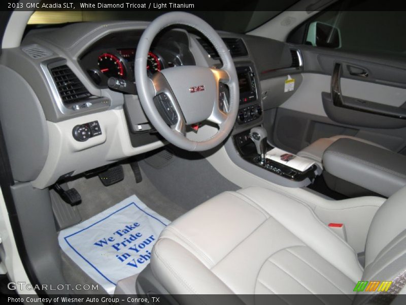 White Diamond Tricoat / Light Titanium 2013 GMC Acadia SLT