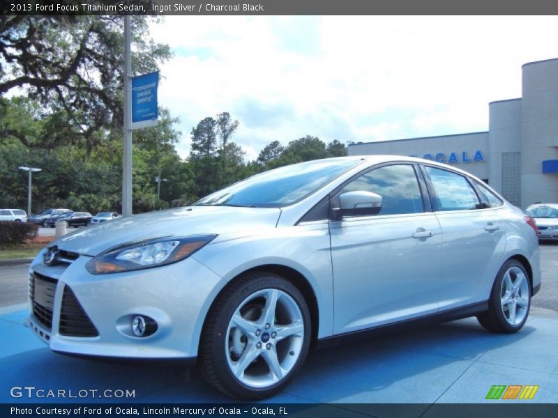 Ingot Silver / Charcoal Black 2013 Ford Focus Titanium Sedan