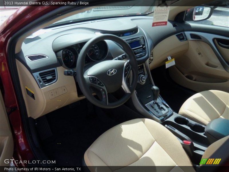 Sparkling Ruby / Beige 2013 Hyundai Elantra GLS