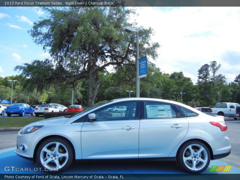 Ingot Silver / Charcoal Black 2013 Ford Focus Titanium Sedan