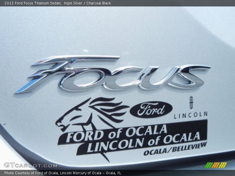 Ingot Silver / Charcoal Black 2013 Ford Focus Titanium Sedan