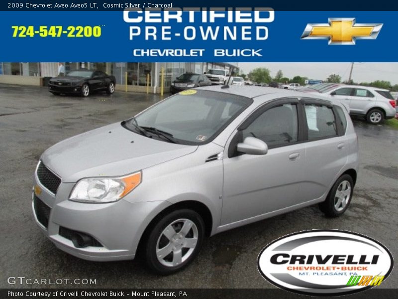 Cosmic Silver / Charcoal 2009 Chevrolet Aveo Aveo5 LT