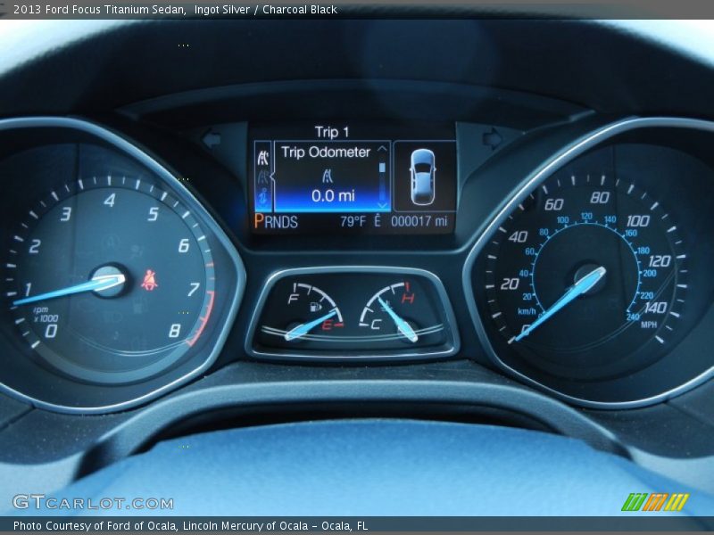 Ingot Silver / Charcoal Black 2013 Ford Focus Titanium Sedan