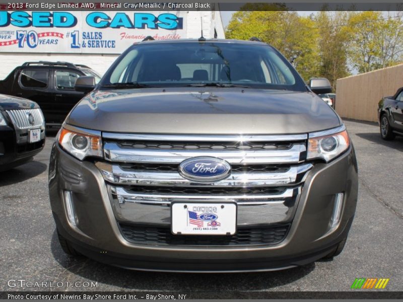 Mineral Gray Metallic / Charcoal Black 2013 Ford Edge Limited AWD