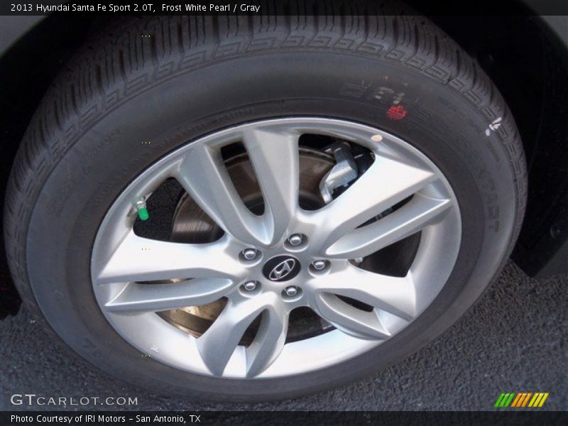 Frost White Pearl / Gray 2013 Hyundai Santa Fe Sport 2.0T