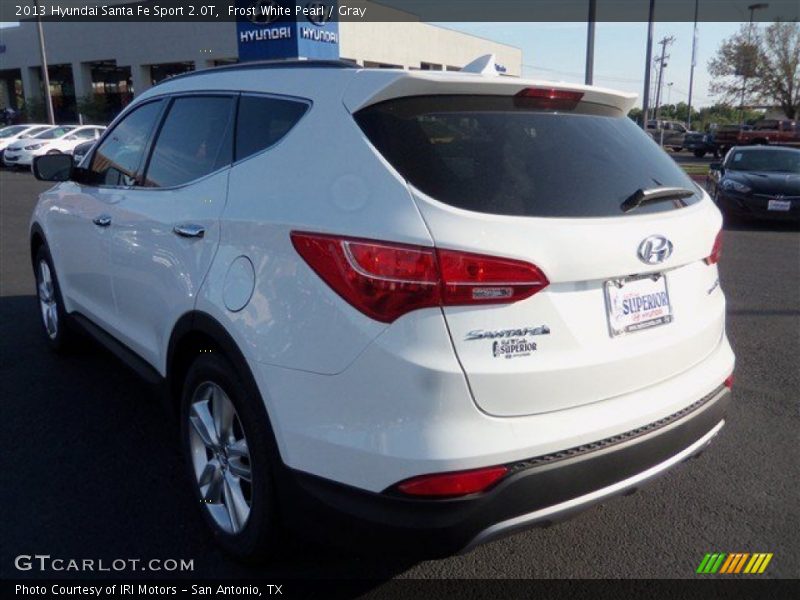 Frost White Pearl / Gray 2013 Hyundai Santa Fe Sport 2.0T