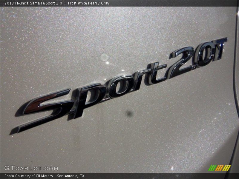 Frost White Pearl / Gray 2013 Hyundai Santa Fe Sport 2.0T