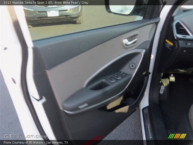 Frost White Pearl / Gray 2013 Hyundai Santa Fe Sport 2.0T