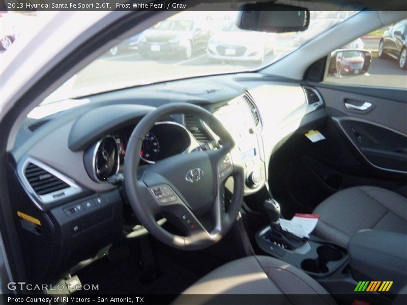 Frost White Pearl / Gray 2013 Hyundai Santa Fe Sport 2.0T